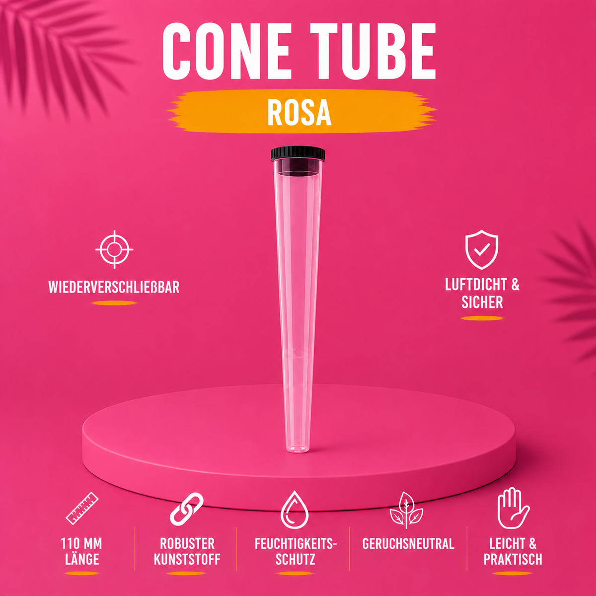 Cone Tube  – Kunststoff Aufbewahrungshülle