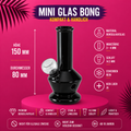 Black Leaf® Mini Glas Bong 14,5mm Schliff